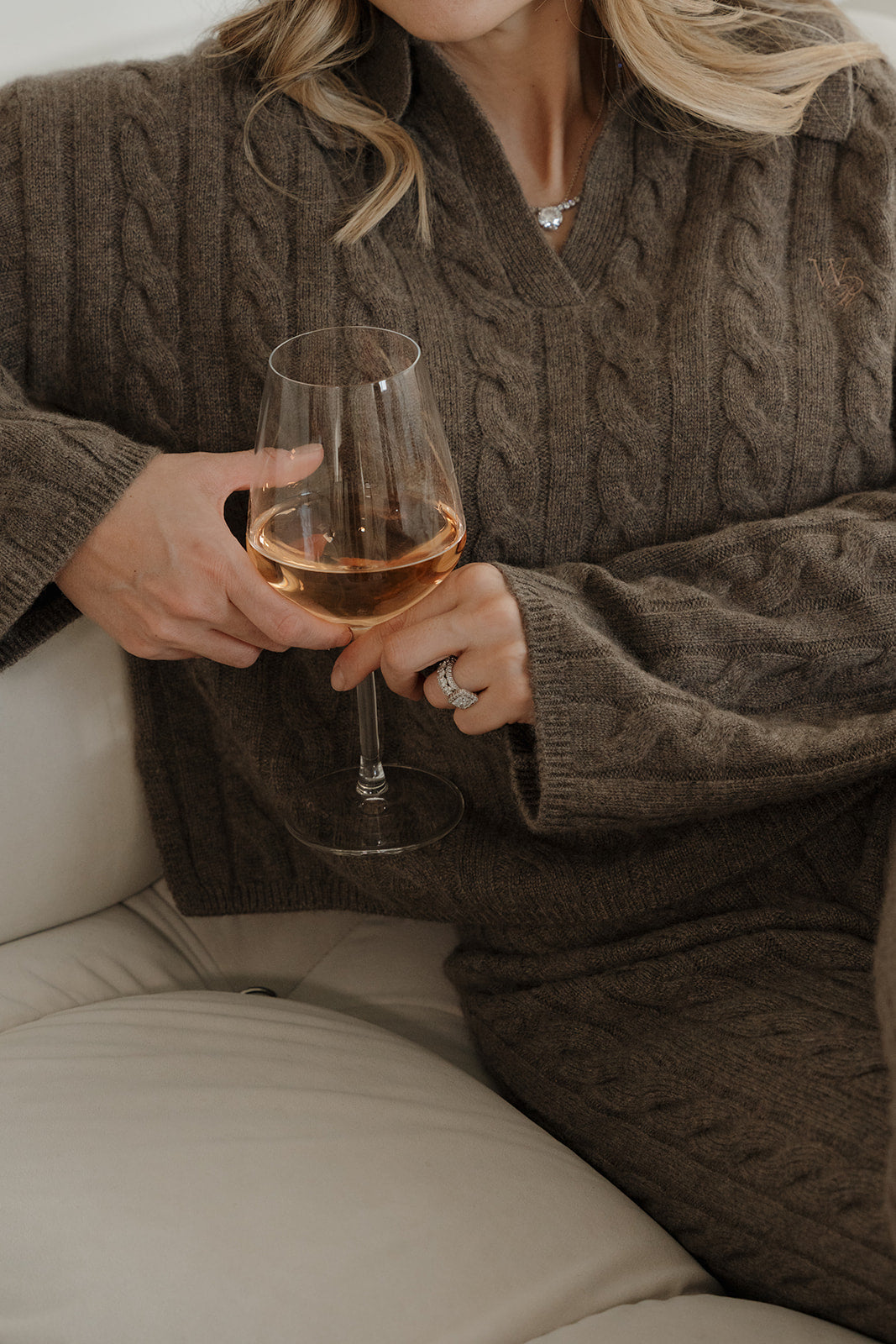The Florence 100% Cashmere Sweater in Coffee