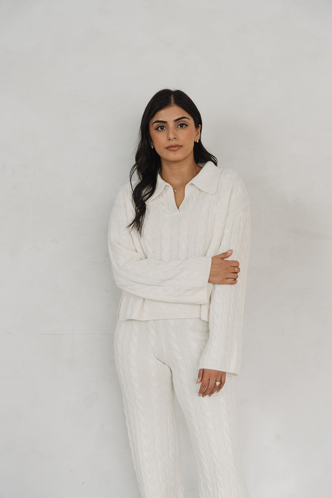 The Florence 100% Cashmere Sweater in Ivory