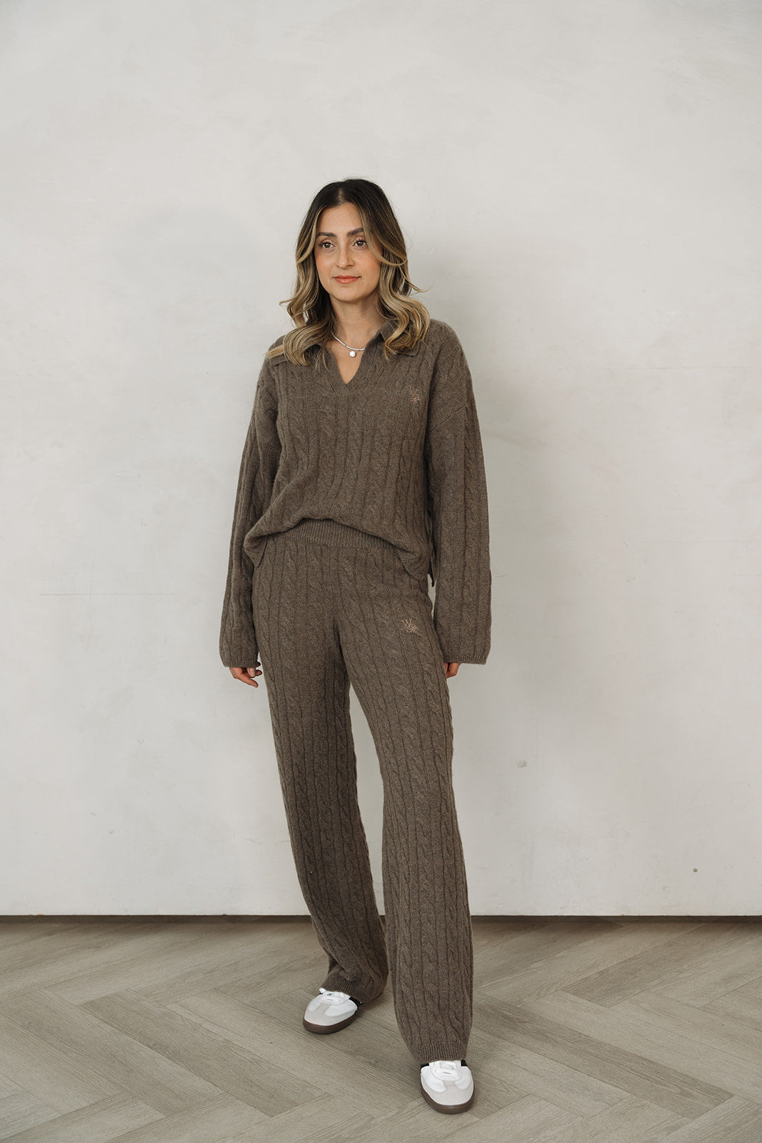 The Florence 100% Cashmere Pant in Coffee